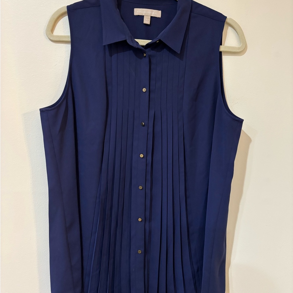Banana Republic blue women shirt size 12